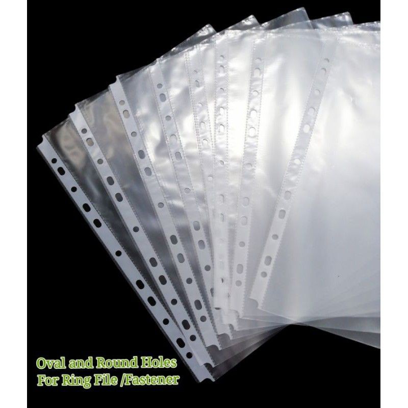 20pcs (11HOLE) CLEAR HOLDER POCKET REFILL FOR A4 SIZE (20PCS/PK)(Ready Stock)