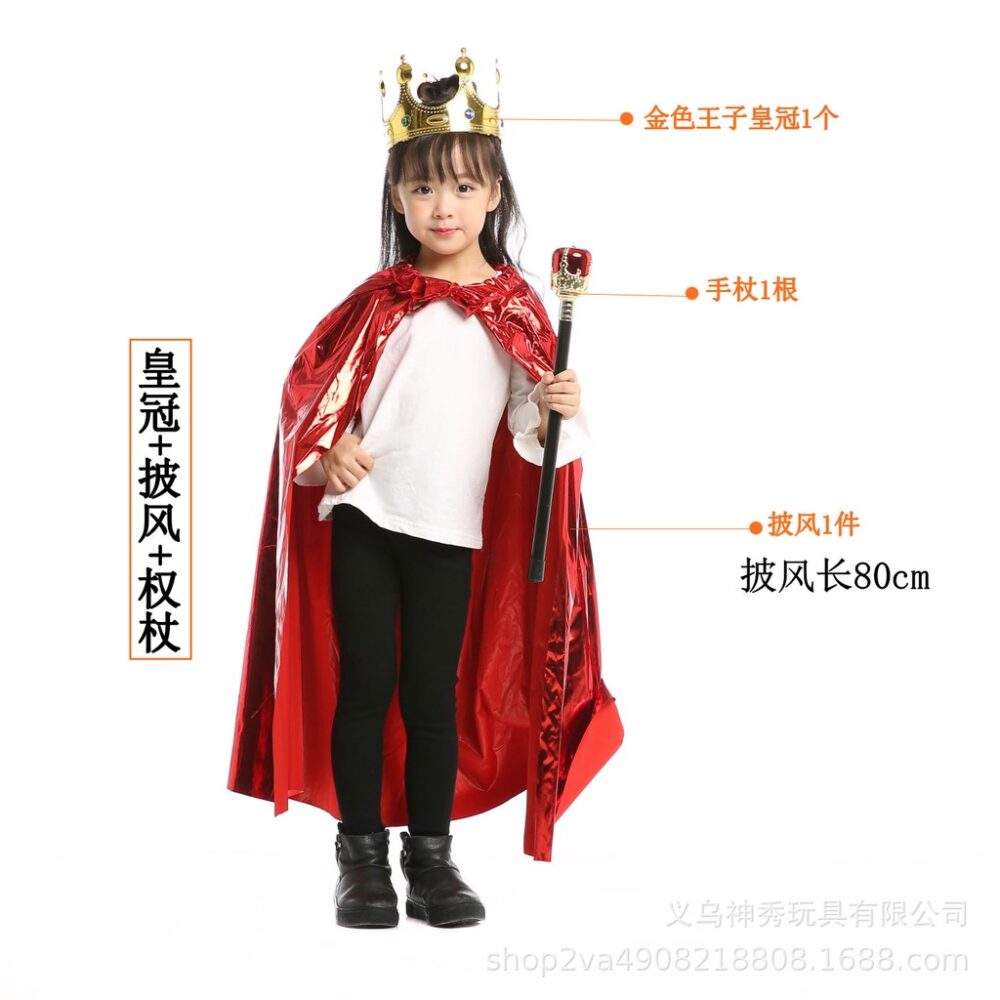 Malaysia Ready StockHalloween Children's Clothing Decoration Boy Cosplay Cloak Cloak Prince Cloak Boy Girl Costume - Image 5
