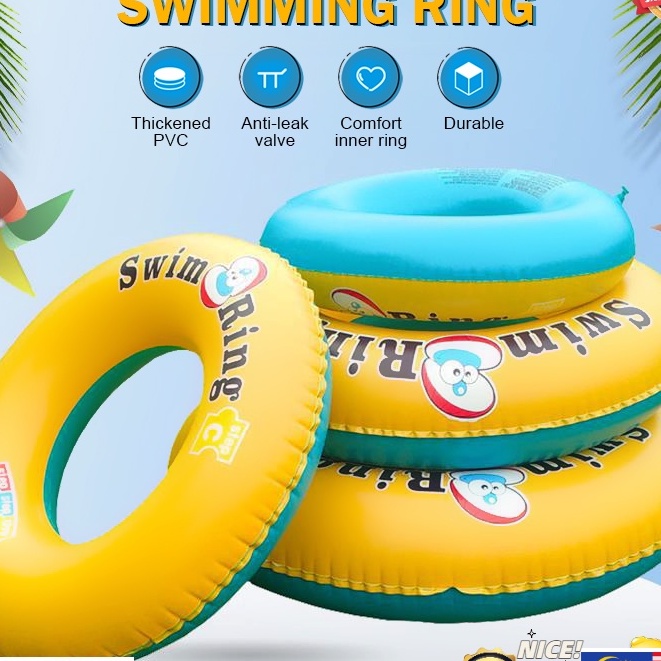 kids & adult Swimming Ring thicken Swimming Pool Swim Float Water Pool Toys Swim Ring Seat Pelampung Budak//