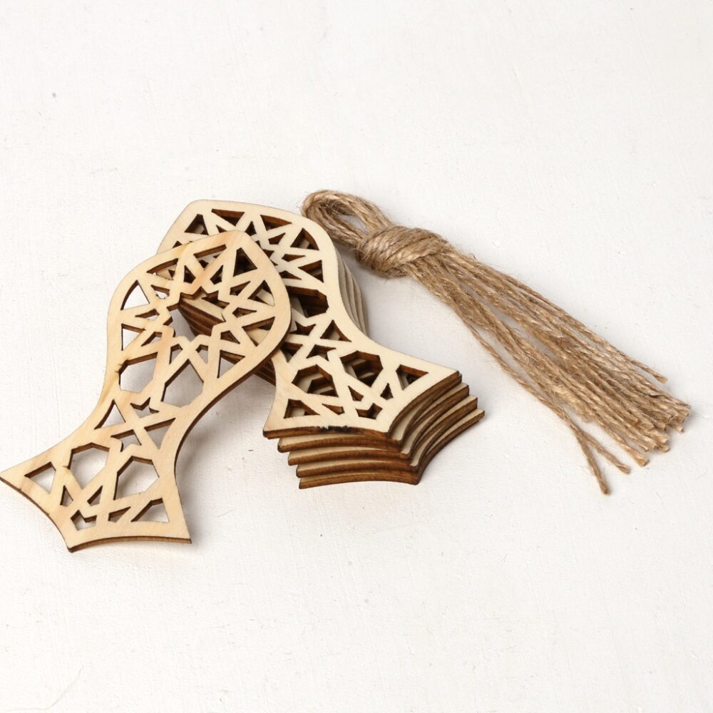 1pcs Wood Eid Mubarak Pendants Ramadan Dropping DIY Eid Mubarak Decoration Hajj Mubarak Party Supplies Moon Eid Al-Fitr - Image 2