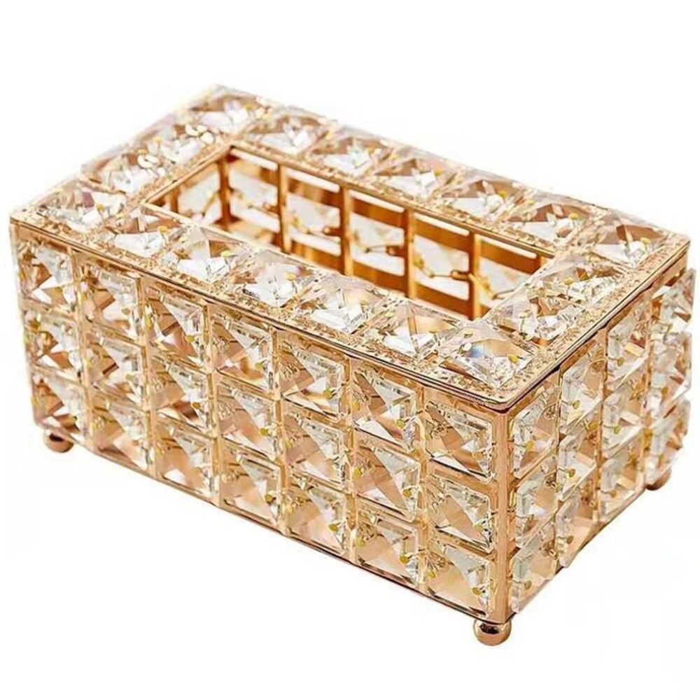 Tissue Box Paper Towel Crystal Storage Box Living Room Tissuer Napkin Dispenser Bedroom - Image 6