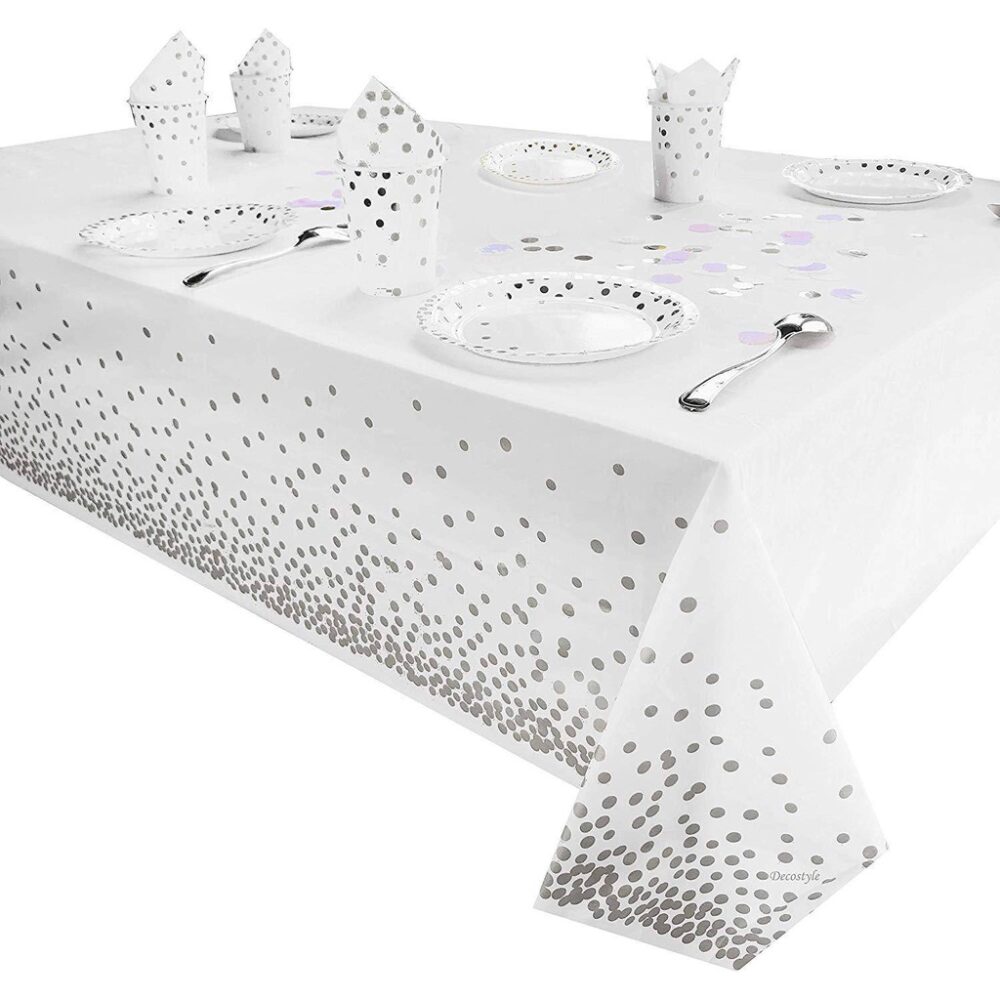 1PCS kain meja Table Cloth Disposable Plastic Table Cover Pure Color  tablecloth
