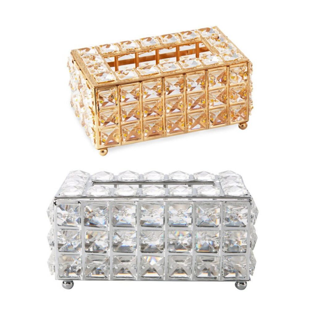Tissue Box Paper Towel Crystal Storage Box Living Room Tissuer Napkin Dispenser Bedroom - Image 5