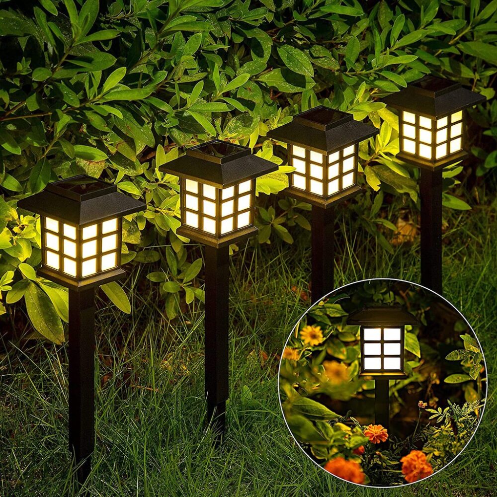 Solar LED Lampu Halaman Light Outdoor Garden Lantern Solar Powered Led Light Outdoor Plug Yard Lawn Lamp - Image 8