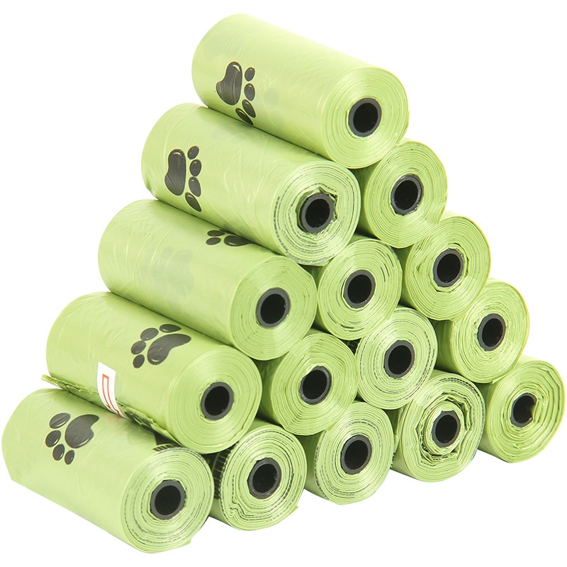 Degradable pet garbage bags 15/roll thickened dog poop bag pet dog poop bag supplies15/