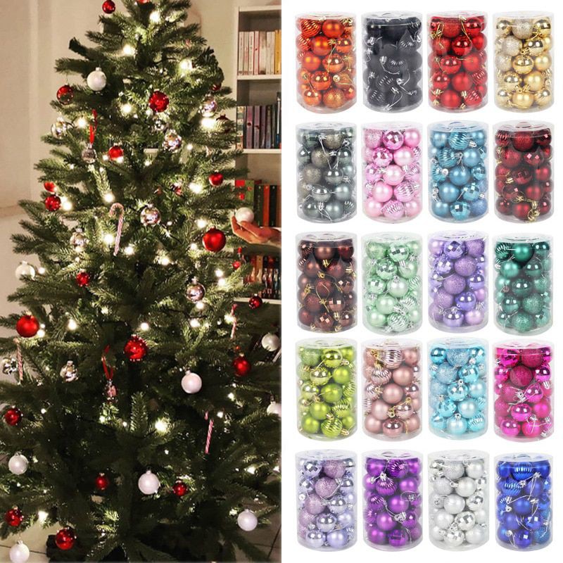 24pcs/ box Christmas Balls Ornaments for Xmas Tree DecorationChristmas Tree