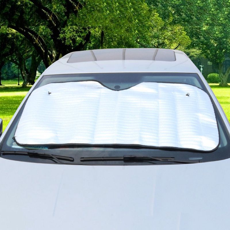 Auto Car Front / Rear Windscreen Foldable Reflective Sunshade Windshield Sun Block & Reduce Heat Interior (130 x 60)cm
