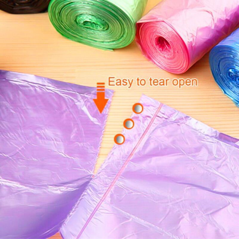 H1036 New 20 Pcs 5 Roll/pack Garbage Plastic Bag Kitchen Clean-Up Toilet Duty Rubbish Office Rubbish bag Beg Sampah