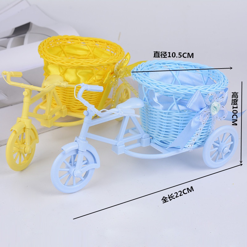 Basikal Rumah Hiasan Bunga Pasu /Romantic Bicycle Home Decor Flower Basket Vase Tricycle Bicycle