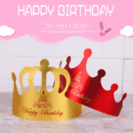 Birthday crown bronzing golden birthday hat, birthday party decoration