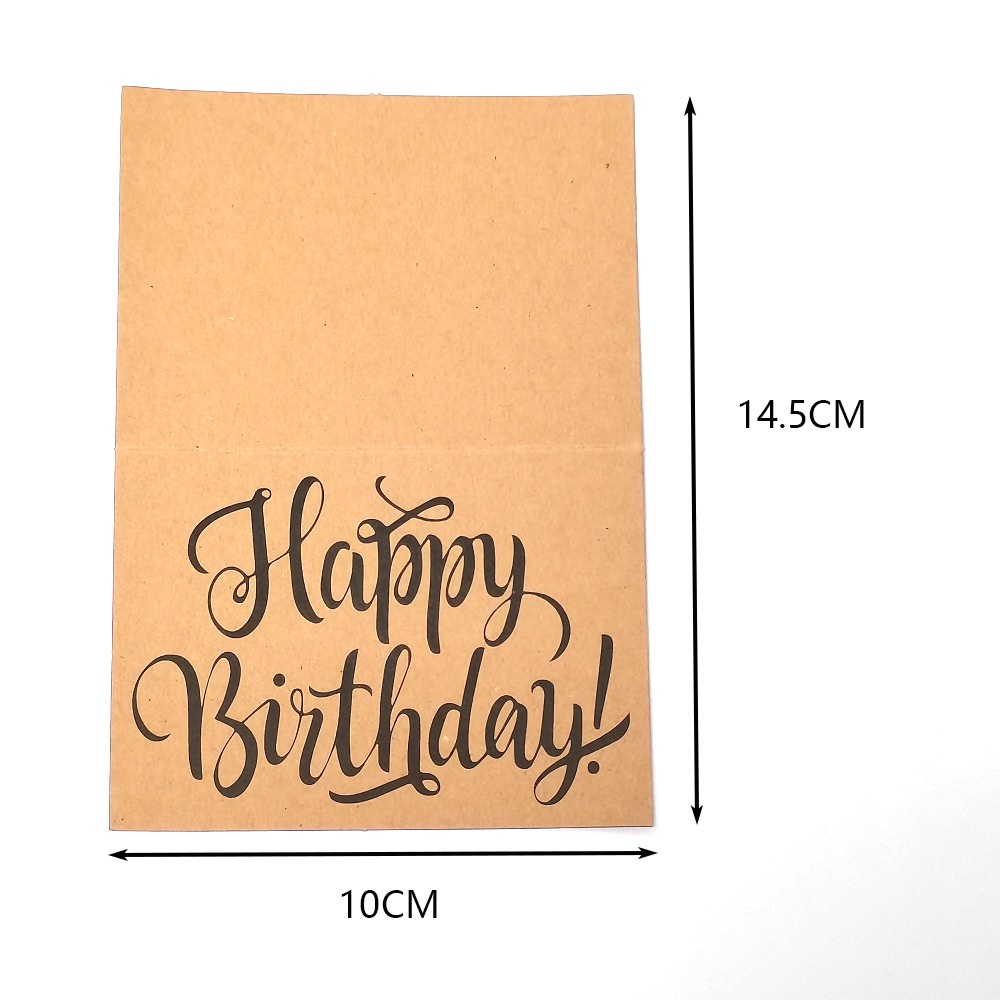 Happy Birthday Thanks Card English Happy Birthday  Kraft Paper Creative Thank You Greeting Card