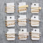Side clip Korean metal pearl hairpin combination minimalist sweet style bangs clip hairpin