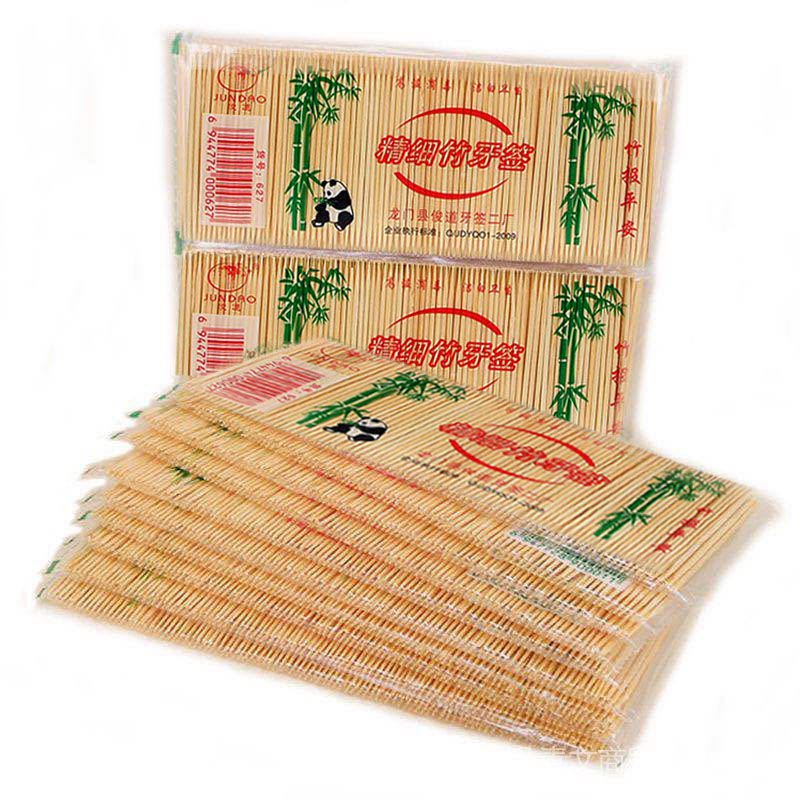 100+-pcs Bamboo Toothpick Disposable Natural Toothpicks Fruit Single Sharp Tooth Sticks