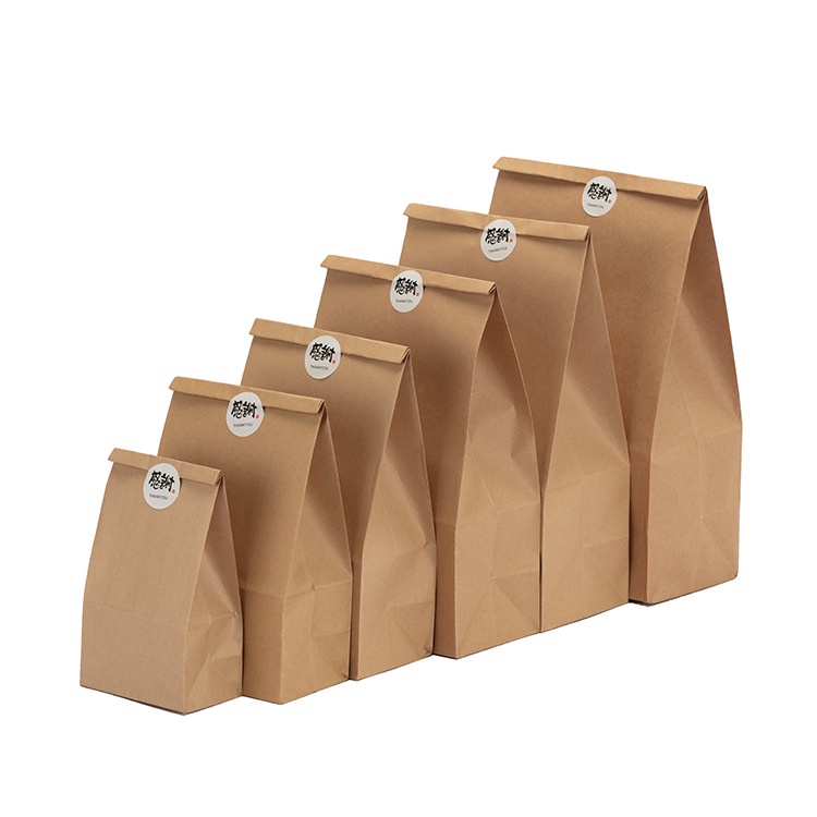 1pcs Kraft Paper Bag Durable Gift Bag Storage Packaging Heavy Duty Brown Paper Grocery Bags Paper Barrel Sack Ba