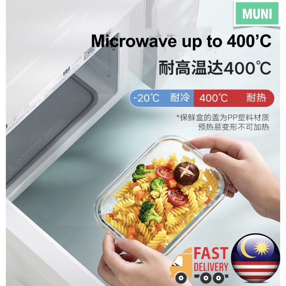 Premium Airtight Borosilicate Glass Storage Container Microwave Heat  Glass Lunch Box bekas kaca makanan glasslock