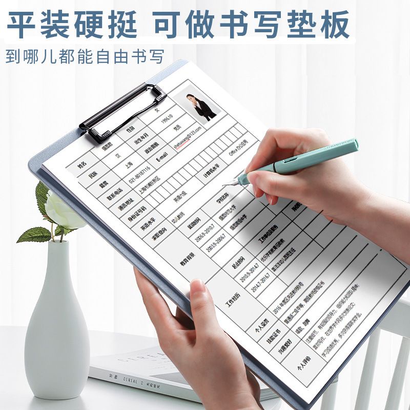 S1024 1pcs CLIPBOARD A4/F4 WITH WHITEBOARD(22X32MM)LION CLIP stock take board