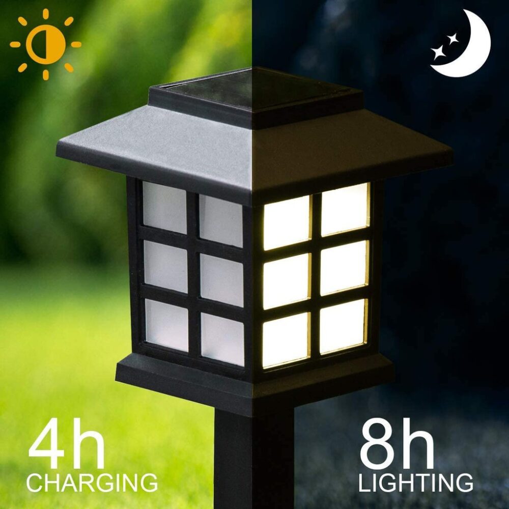 Solar LED Lampu Halaman Light Outdoor Garden Lantern Solar Powered Led Light Outdoor Plug Yard Lawn Lamp - Image 5