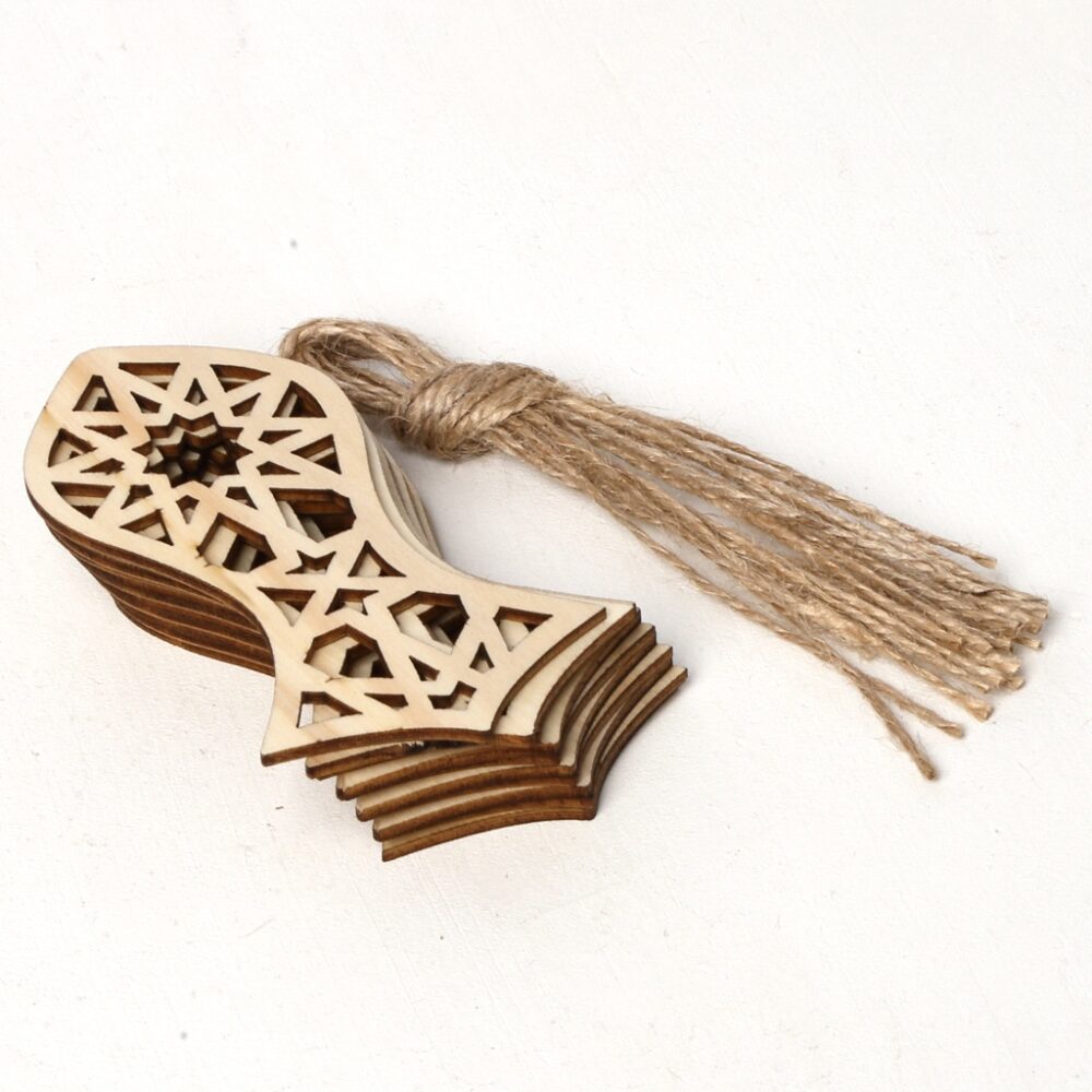 1pcs Wood Eid Mubarak Pendants Ramadan Dropping DIY Eid Mubarak Decoration Hajj Mubarak Party Supplies Moon Eid Al-Fitr - Image 11