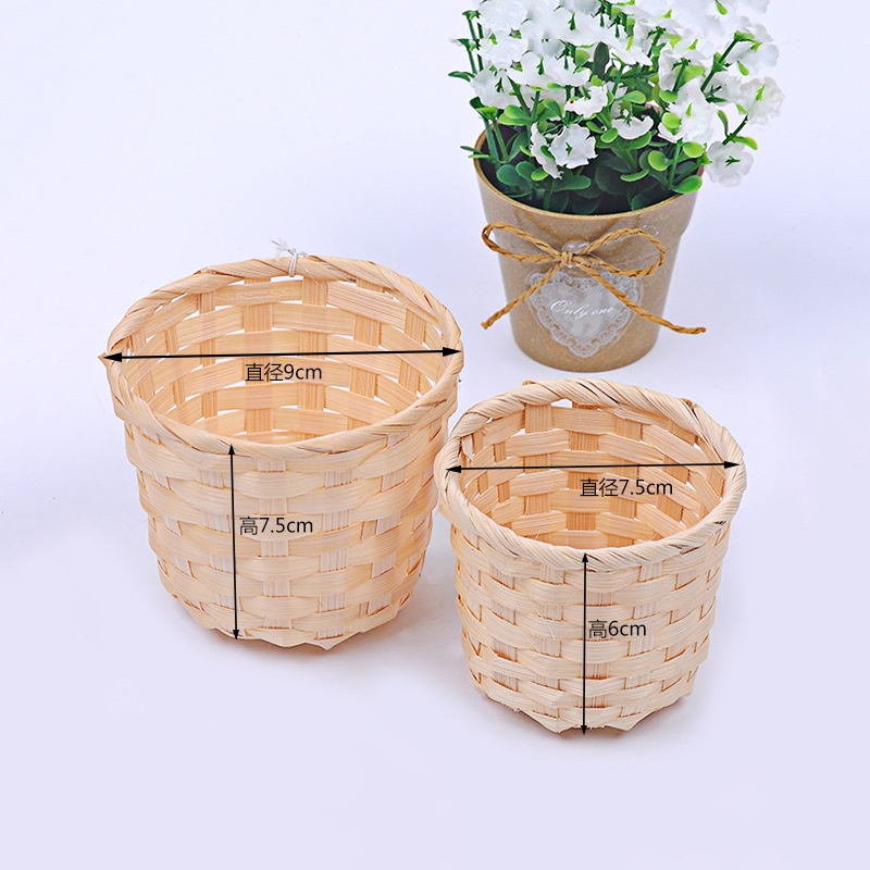 Basket Rattan Hanging Flower Pot Dirty Laundry Hamper Storage Basket