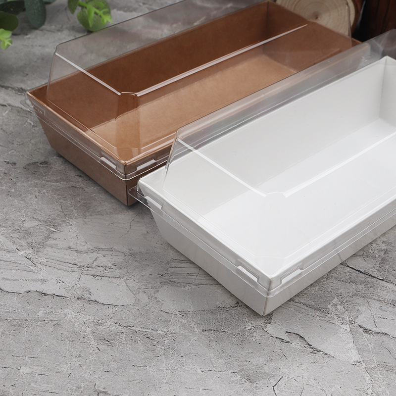 [Premium] Kraft/White Paper Square and Rectangular Cake Box with Transparent Lid / Tart / Kuih Muih / Sandwich / Cake