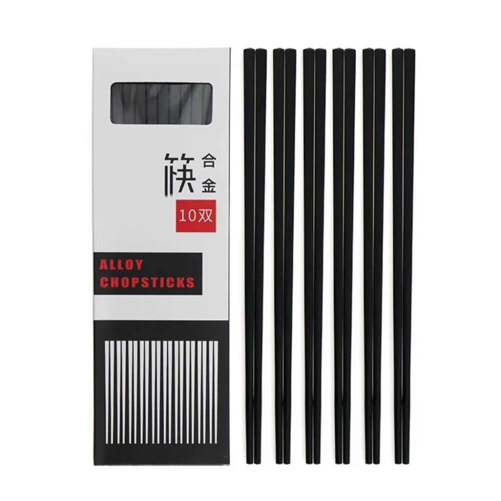 20pcs/box Classic Series Alloy Chopsticks 10 Penyepit Cina - Image 7