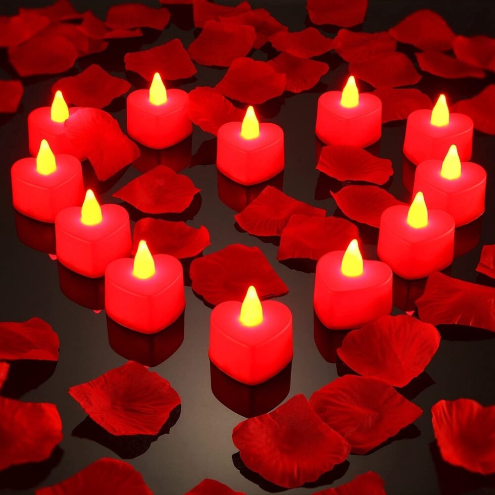 Love Heart Shaped Electronic LED Candle Lamp Flameless Romantic Colorful Decoration Light Lilin Lampu - Image 9