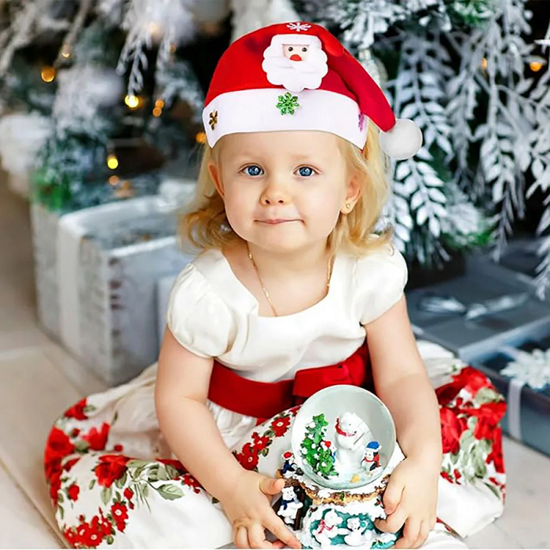 Christmas ornaments Christmas adult red ordinary Christmas hat Santa Claus/children Christmas hat