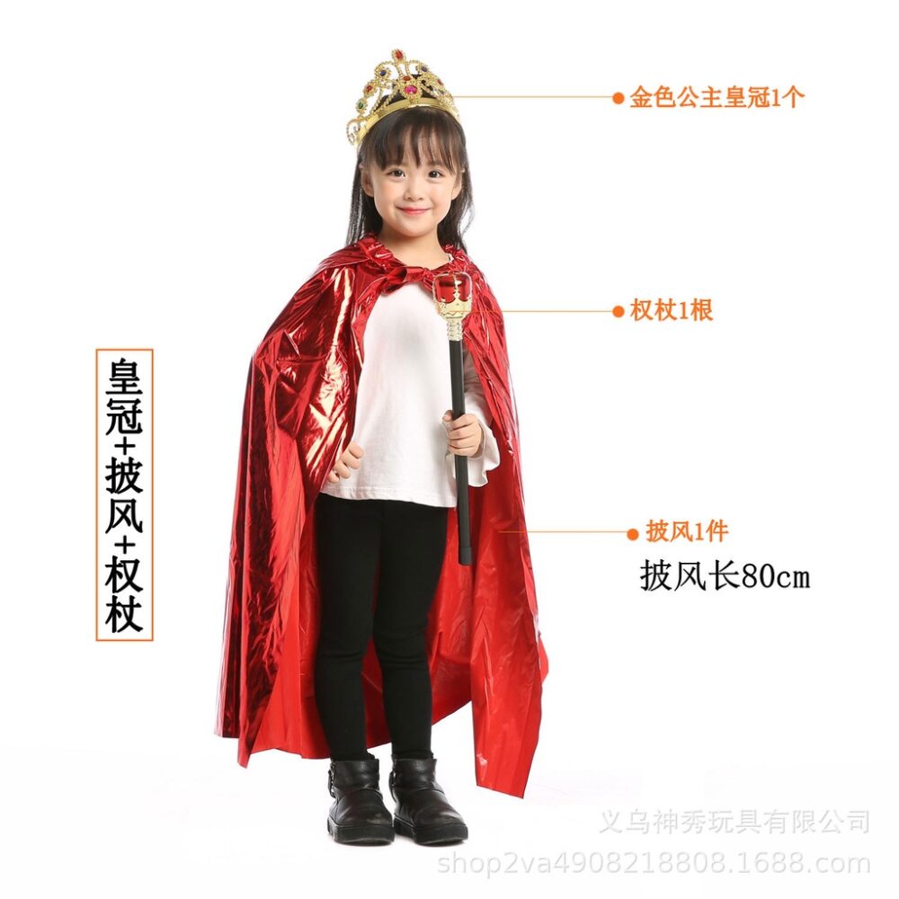 Malaysia Ready StockHalloween Children's Clothing Decoration Boy Cosplay Cloak Cloak Prince Cloak Boy Girl Costume - Image 6