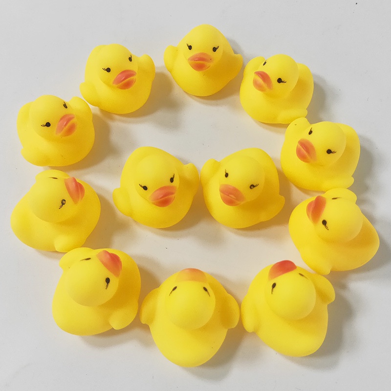 1pcs Little Yellow Duck Mini Bath Toys Baby Play Duckling Kids Educational Toys
