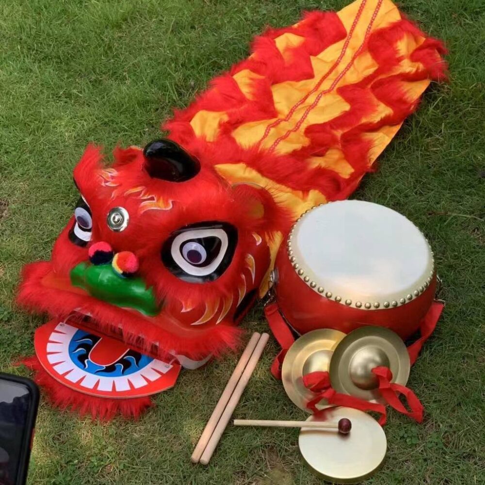Lion dance kids lion head toddler set plastic lion awaken - Image 12