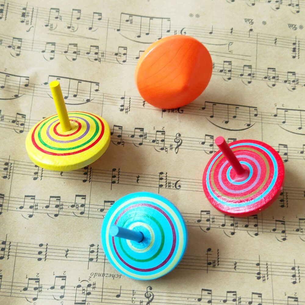 1pcs Wooden small gyro desktop decompression wooden toys kindergarten opening activities promotion small gifts giveaways - Image 2