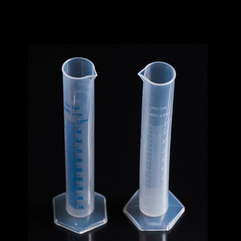 Plastic measuring cylinder acid and alkali resistant Indian measuring cylinder thickened pp double-sidedp