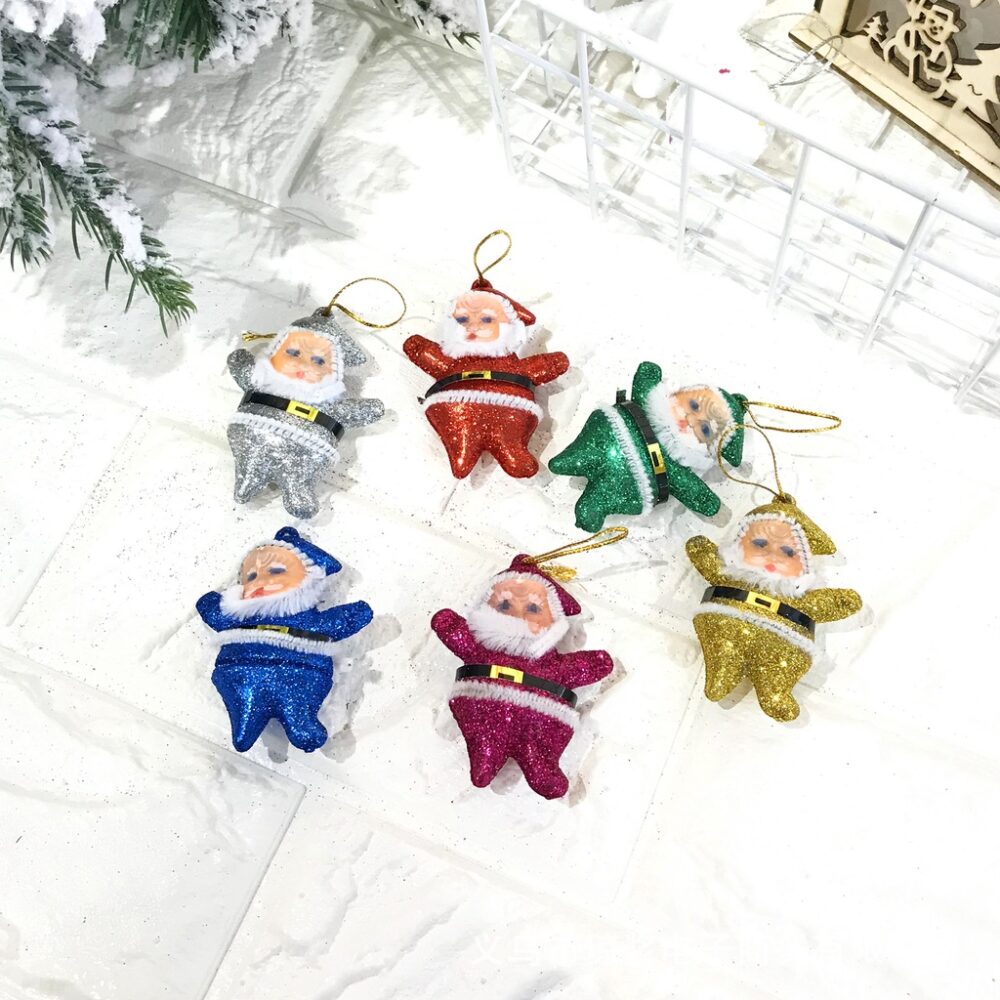 Santa Claus Red Flocking Little Old Man Christmas Gold Powder 6 Colors Little Old Man Christmas Tree Decorations - Image 4
