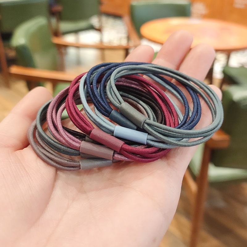 1pcs high-elastic three-in-one base foundation basic hair tie DIY production rubber band tied head