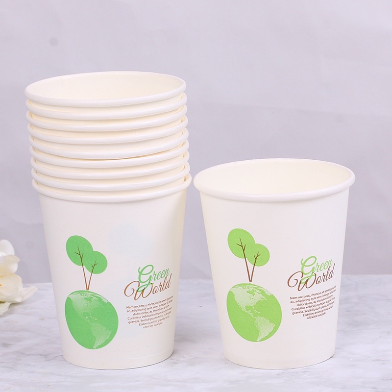 [50 pcs] 250ml Paper Cup 9 oz & oz. Disposable Paper Drinking Cup /  Plain Paper Cup /White Paper Cup/Cawan Kertas