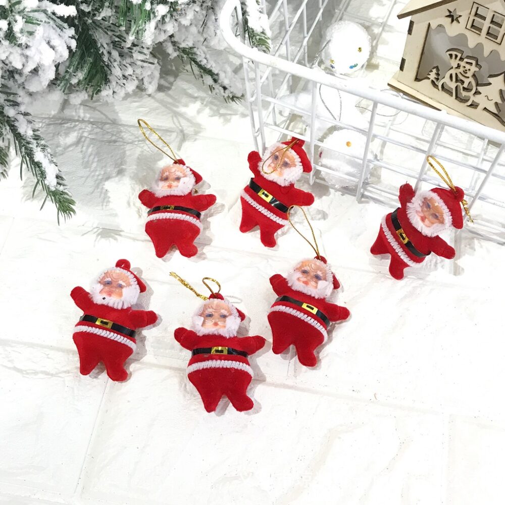 Santa Claus Red Flocking Little Old Man Christmas Gold Powder 6 Colors Little Old Man Christmas Tree Decorations - Image 3