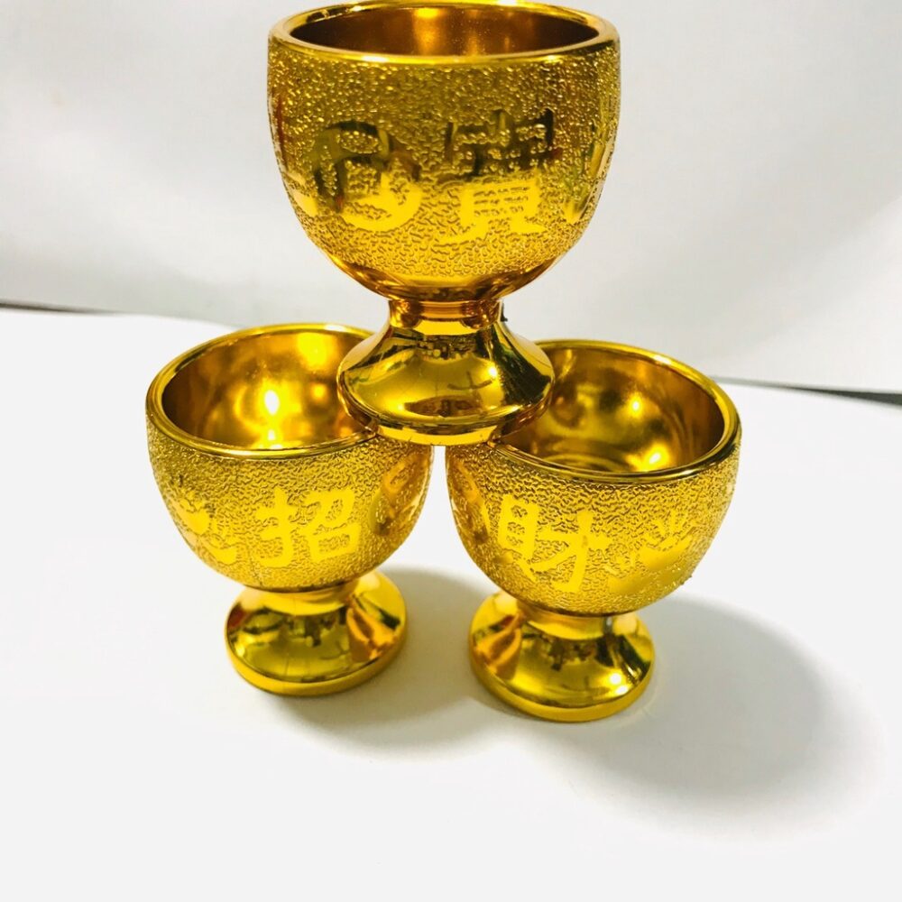 6pcs 6  sand gold worship cup
