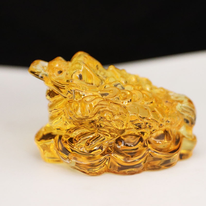 citrine golden toad ornaments living room home office decoration opening gifts