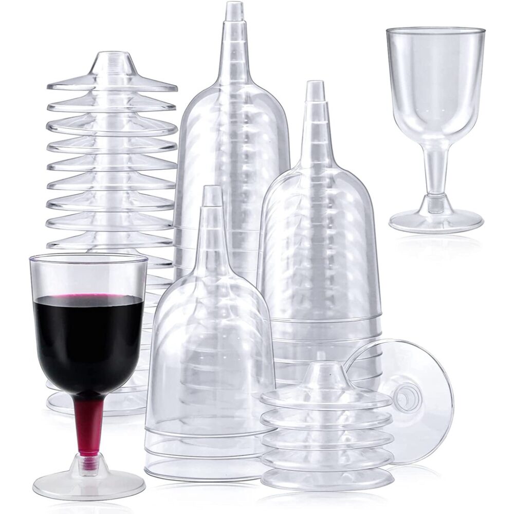 1pcs Small 175ml transparent red wine glass party gathering disposable PS plastic wine glass