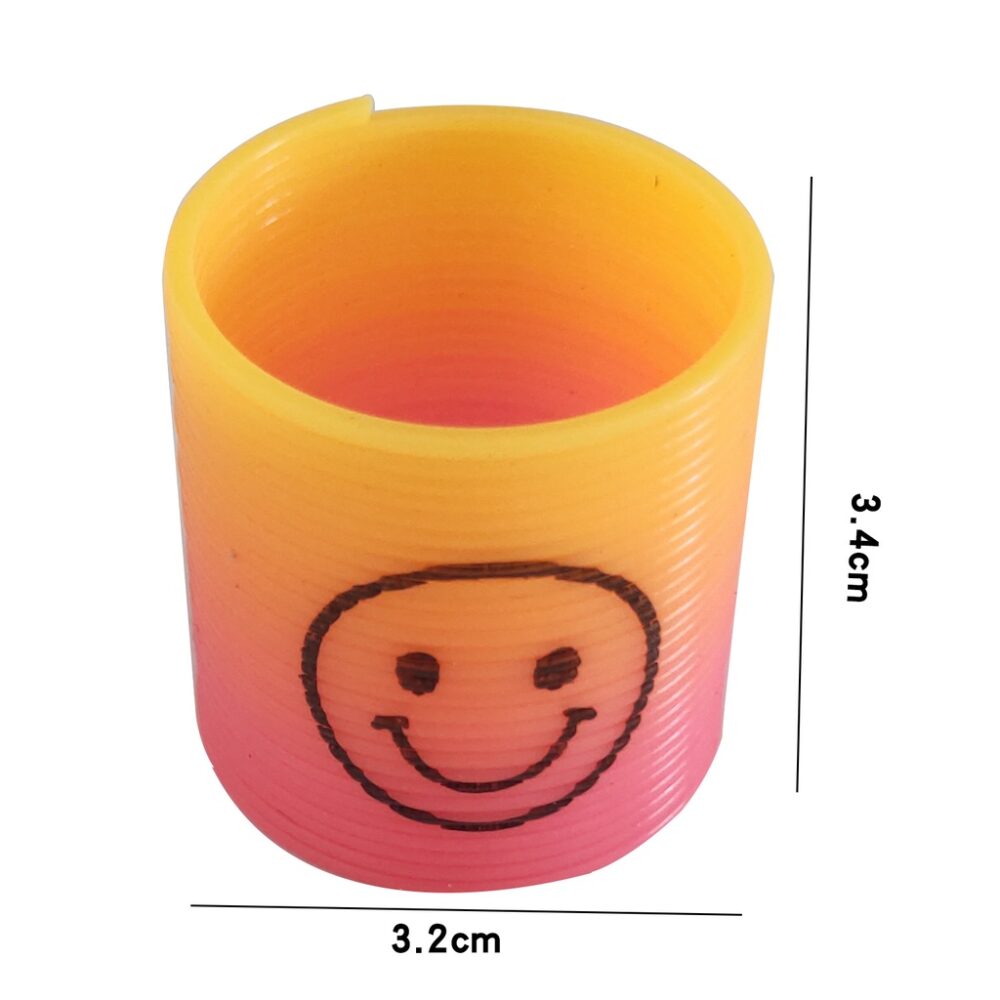Children's educational toys colorful spring ring mini rainbow ring multi-color rainbow ring nostalgic elastic ring smile - Image 2