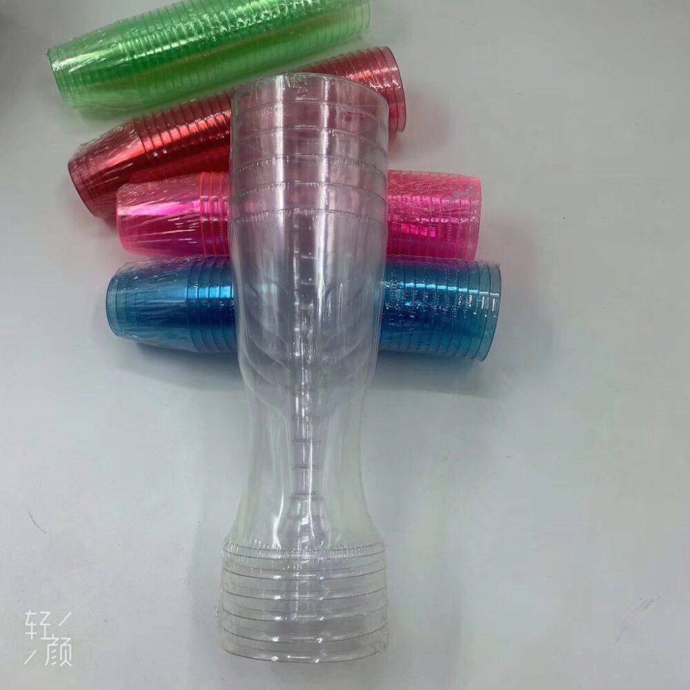 1pcs Small 175ml transparent red wine glass party gathering disposable PS plastic wine glass - Image 2