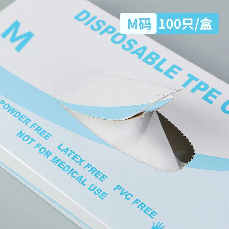 100pcs disposable gloves TPE gloves oil-proof transparent food catering household hygiene lobster gloves  TPE