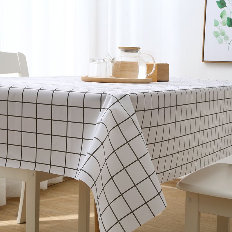 Table cloth kain meja   Nordic lattice oil-proof tablecloth waterproof and disposable table cloth meja