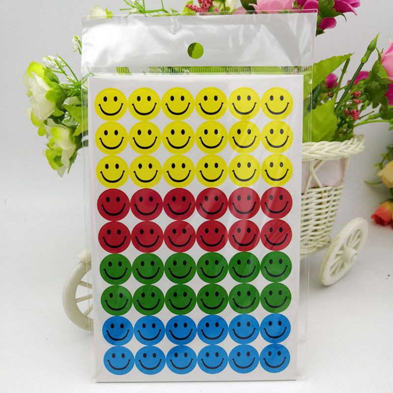 1pcs Cute Smile New  Stars Decal Reward Sticker Label