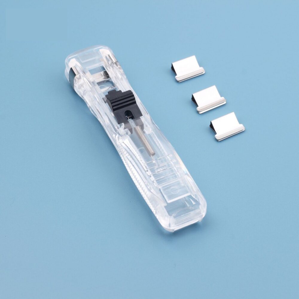 Non-hole stapler Metal Push Clamp Binder School Office File Document Binding Tool - Image 4