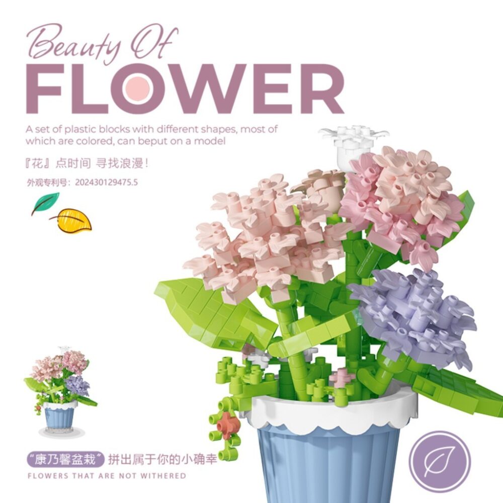 Building Blocks Preserved  Flowers Potted Building Blocks Roses Sunflowers Building Blocks Model Decorations Girls Toys - Image 10
