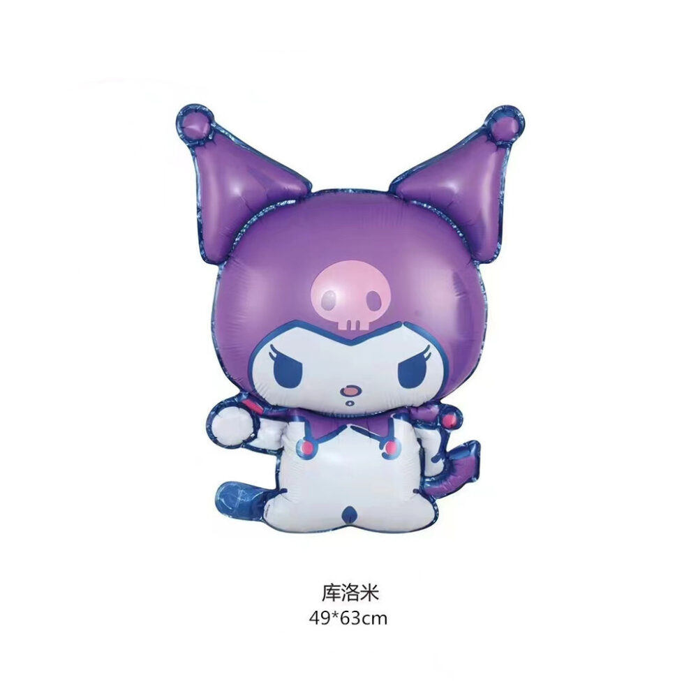 (1Piece) Hello Kitty KT Kuromi Melody Cinnamoroll Kitten Cat Cosplay Princess Girl Theme Foil Birthday Party Balloon - Image 17