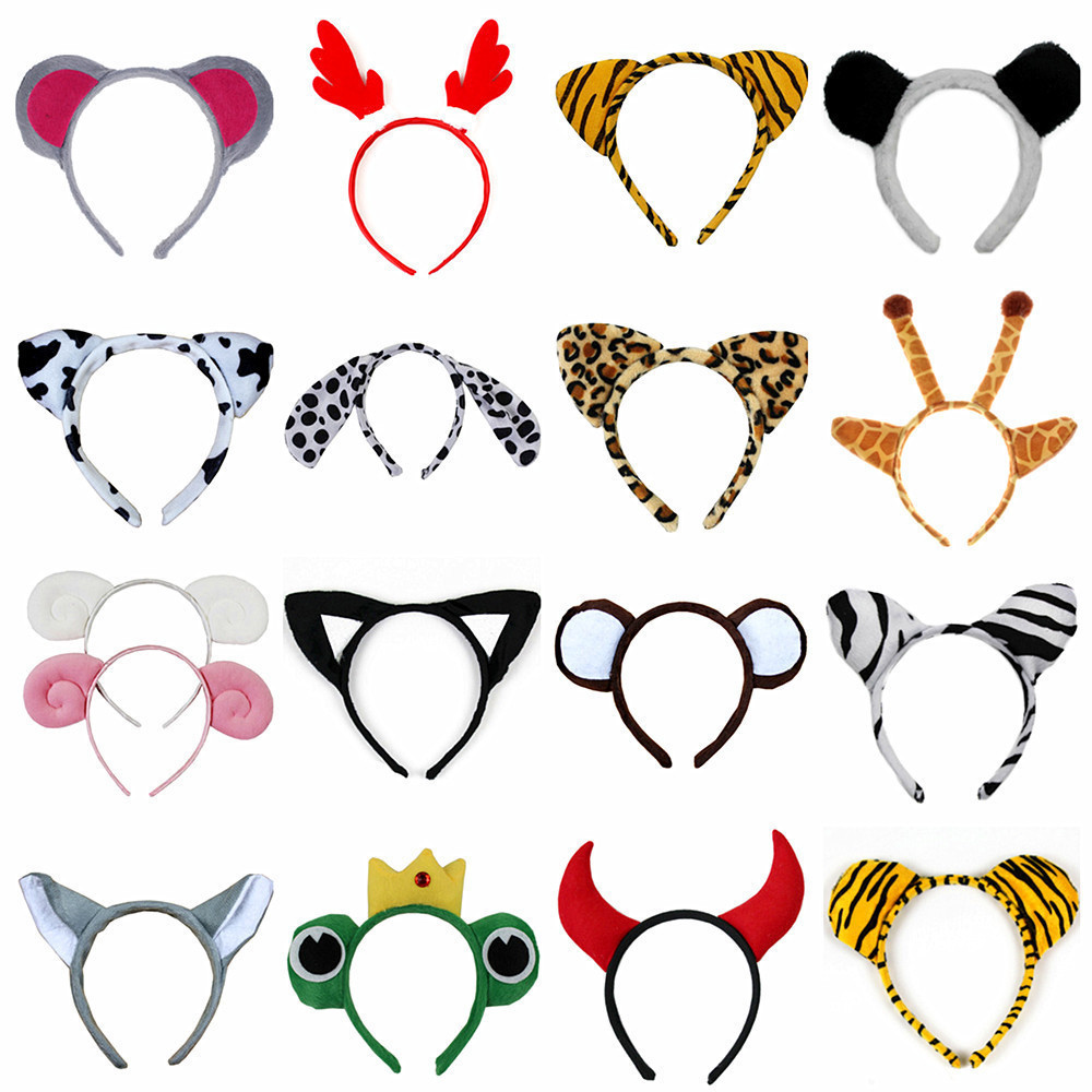 1 Children's Day Kindergarten hair babd Cartoon Animal Headband  Headdress Headband Rabbit Cat Cow Tiger Sheep