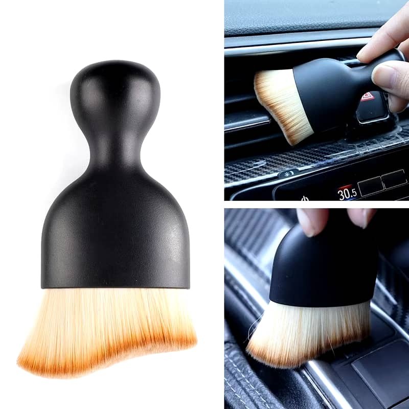 1Pc Arc Car Interior Cleaning Soft Brush Dashboard Air Gap Dust Removal Detailing Brush for Maintenance Cleaning Tool