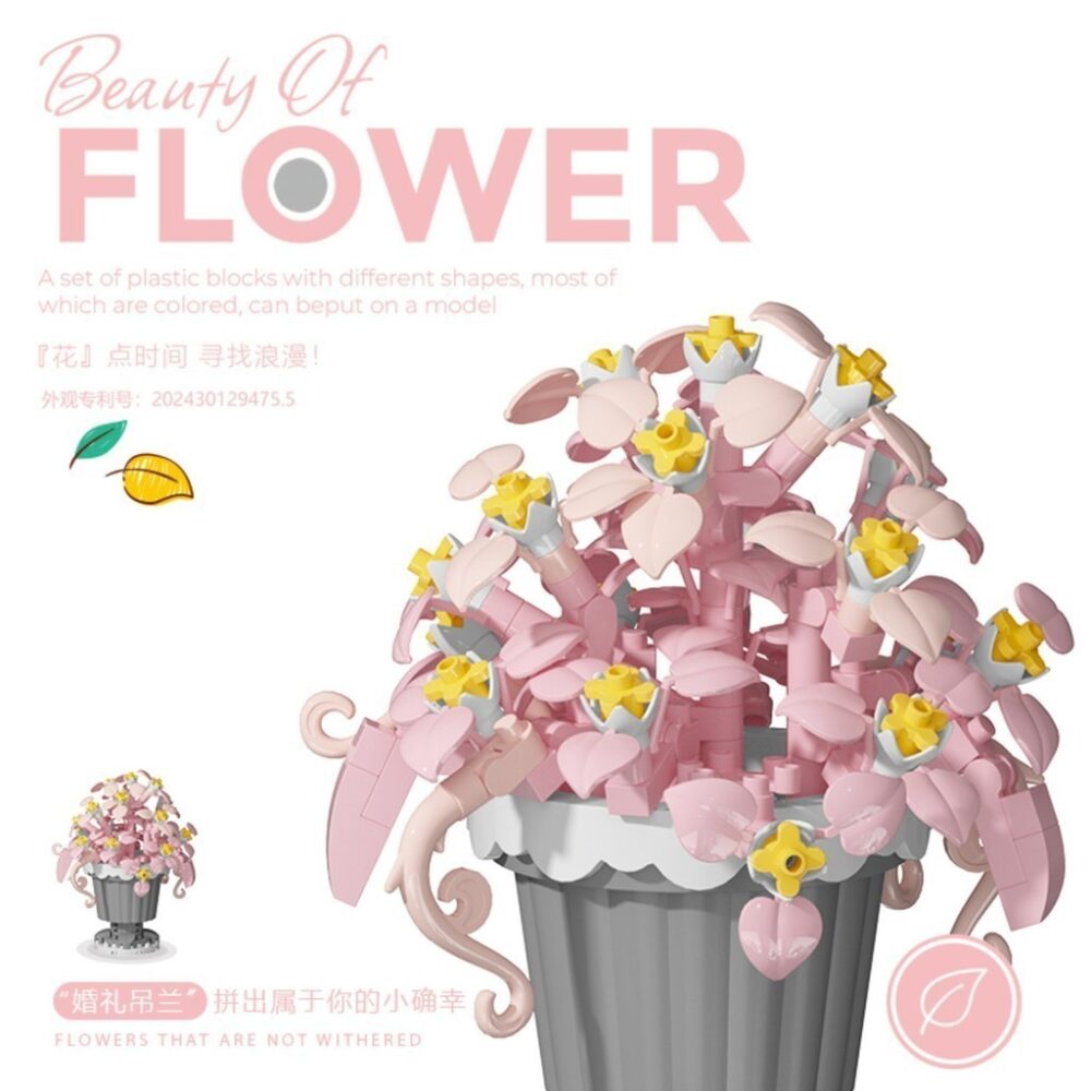 Building Blocks Preserved  Flowers Potted Building Blocks Roses Sunflowers Building Blocks Model Decorations Girls Toys - Image 3
